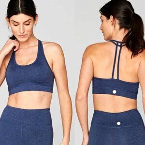 Threads 4 Thought  “Malana” Sports Bra in Blue, Size Medium